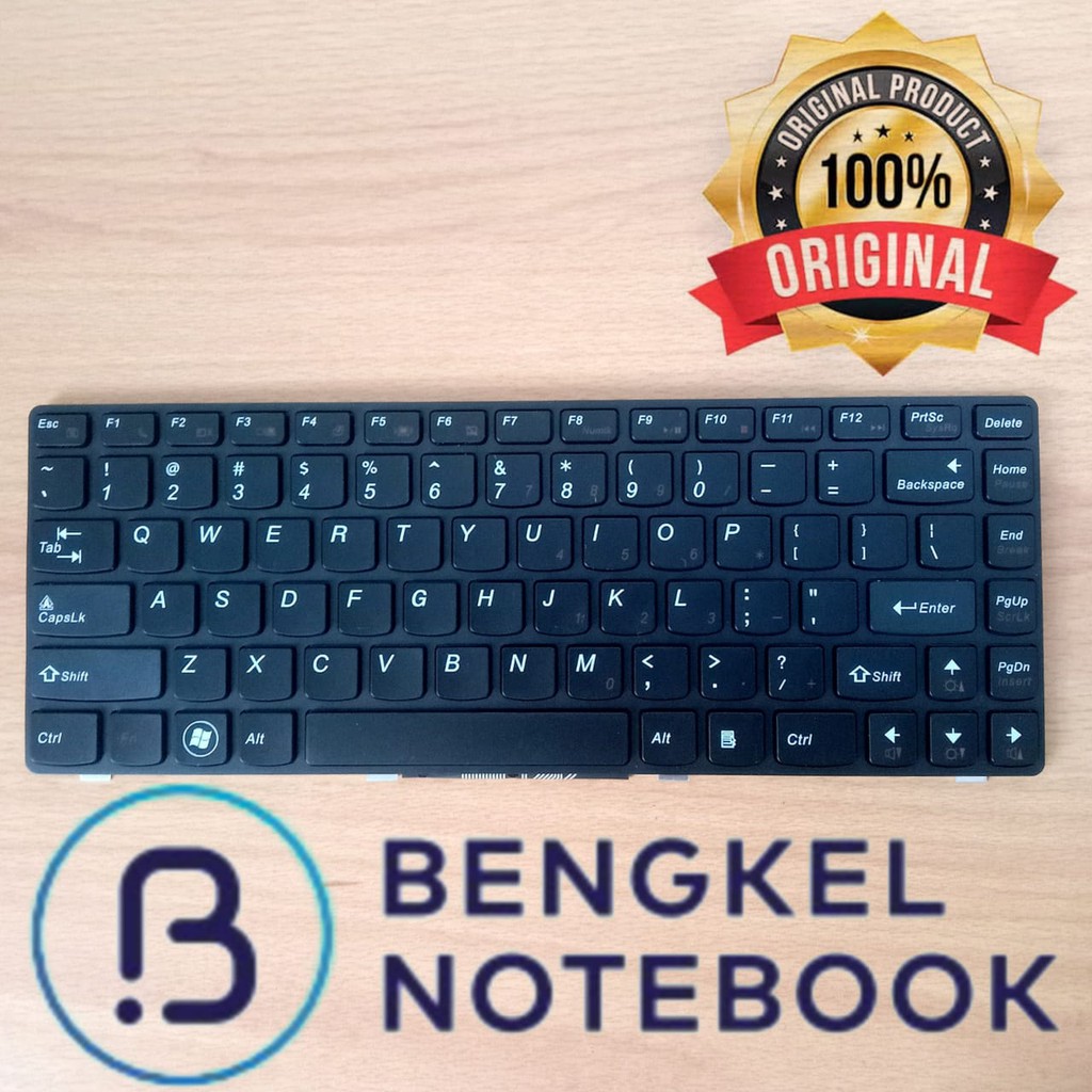 Keyboard Laptop Lenovo B480 G480 G405 G400 G485 Hitam/Black