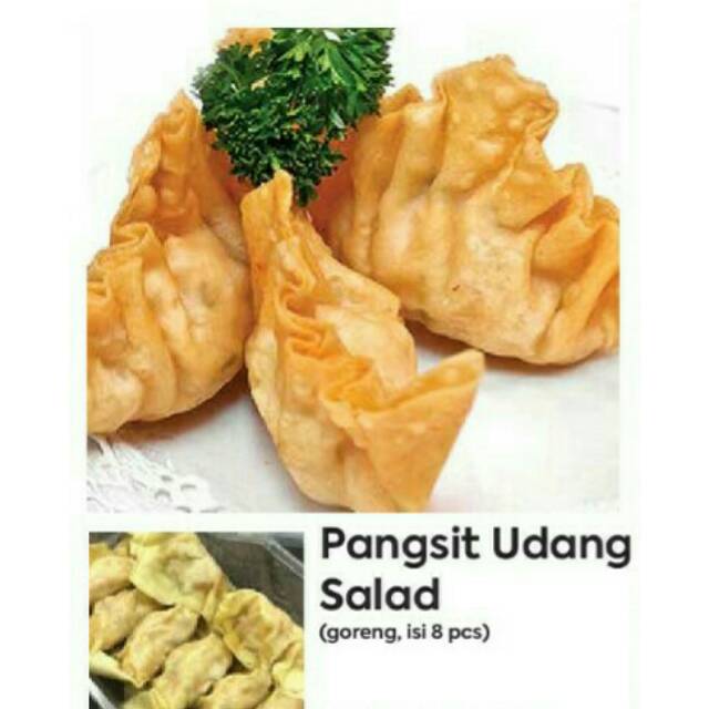 

PANGSIT UDANG SALAD (goreng, isi 8pc)