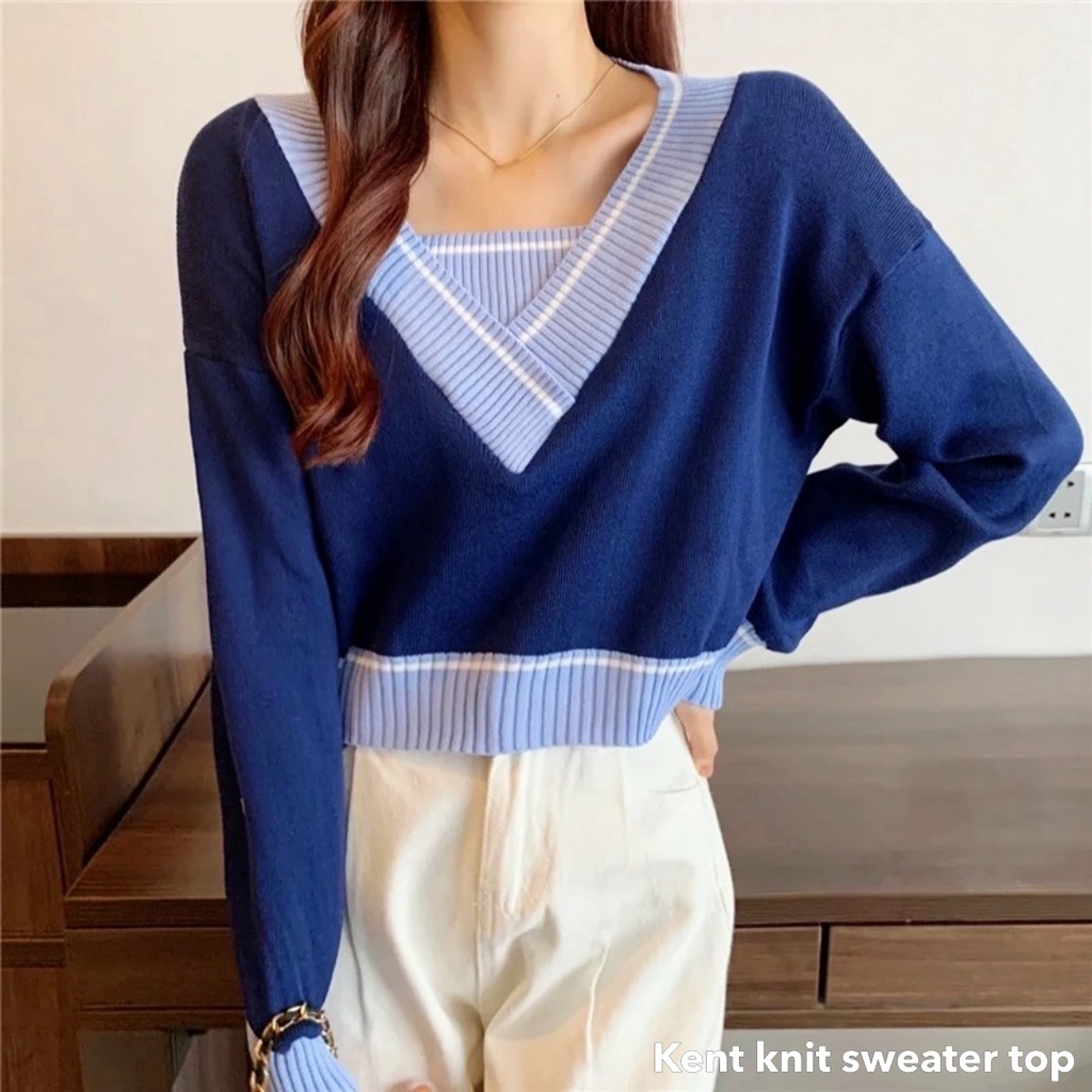 Kent knit sweater top - Thejanclothes