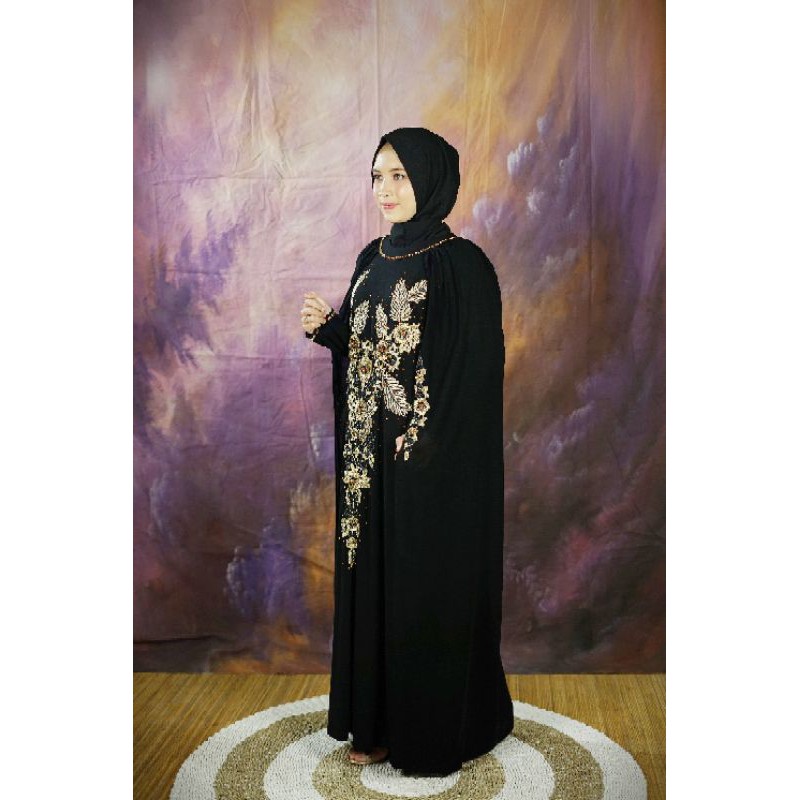 Gamis Hitam Abaya Bordir