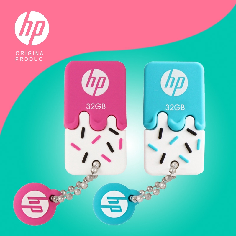 Hp Flash Disk Usb 3.0 Bentuk Es Krim Bahan Silikon Kapasitas 16gb-64gb