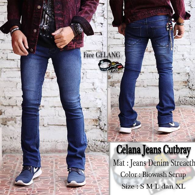 Celana jeans cutbray pria premium / cutbray jeans