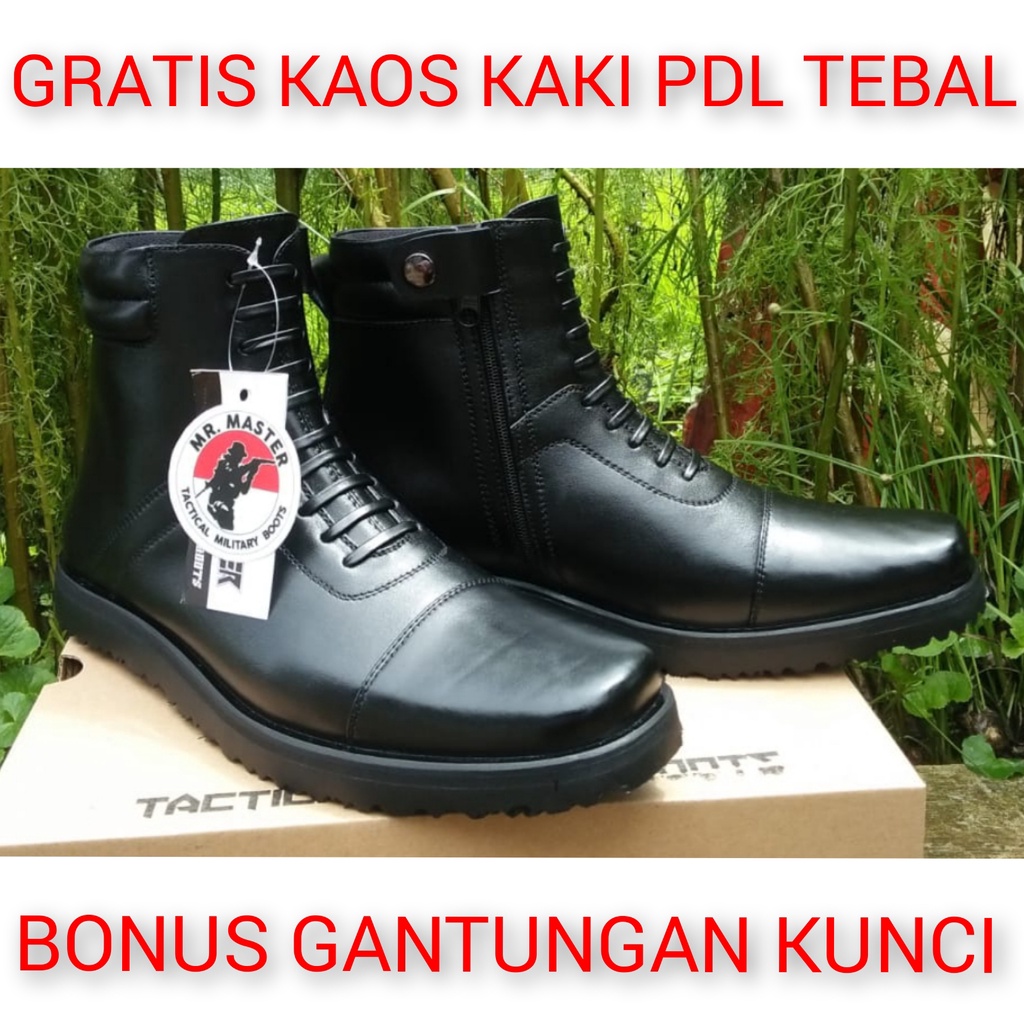 Sepatu Pdh Kulit Sapi Asli Berkualitas Untuk Tni Polri Security Satpam Merk MR MASTER