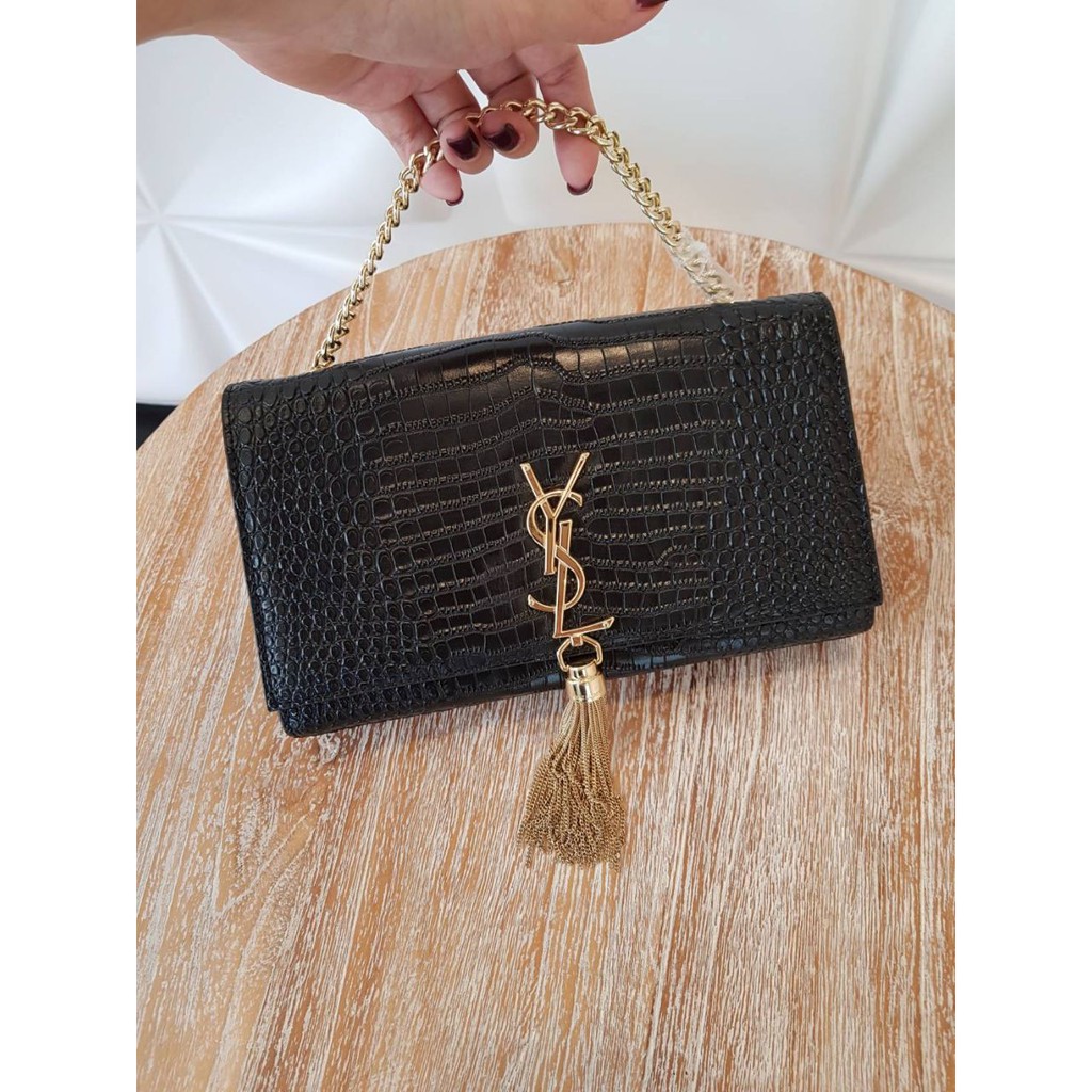 YSL CROCO KATE SLING BAG