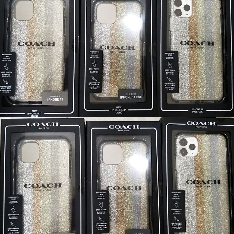 Original Coach Americana Glitter iPhone 11 Pro Max Hard Case Casing Kesing iPhone11 Protective Cover