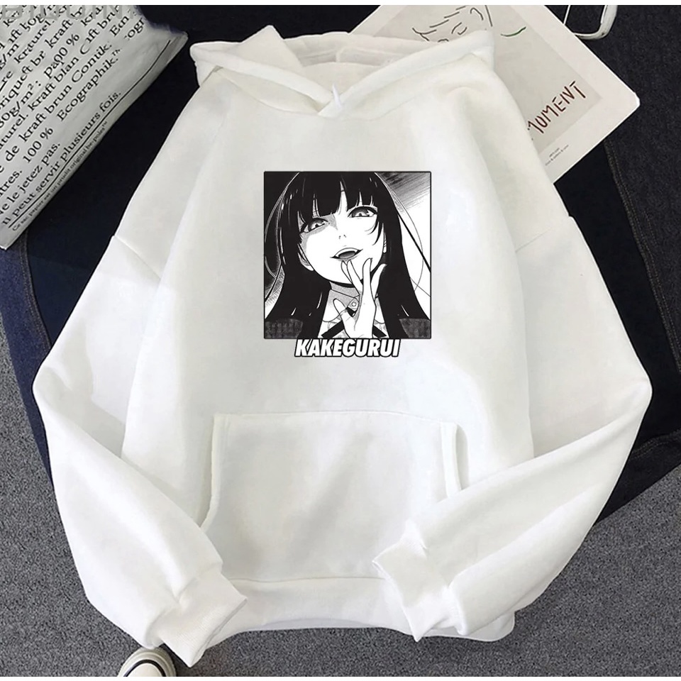 Kakegurui Anime women Jumper Hoodie II Sweater Hoodie Anime II Sweter Oblong Topi Sz M - XL ( Pria &amp; Wanita / Anak &amp; Dewasa )