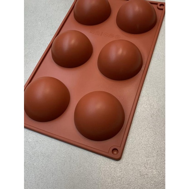 ♧ Silicone Mould Dome 6 Cetakan Silikon Setengah lingkaran 6-cavity mold ۞