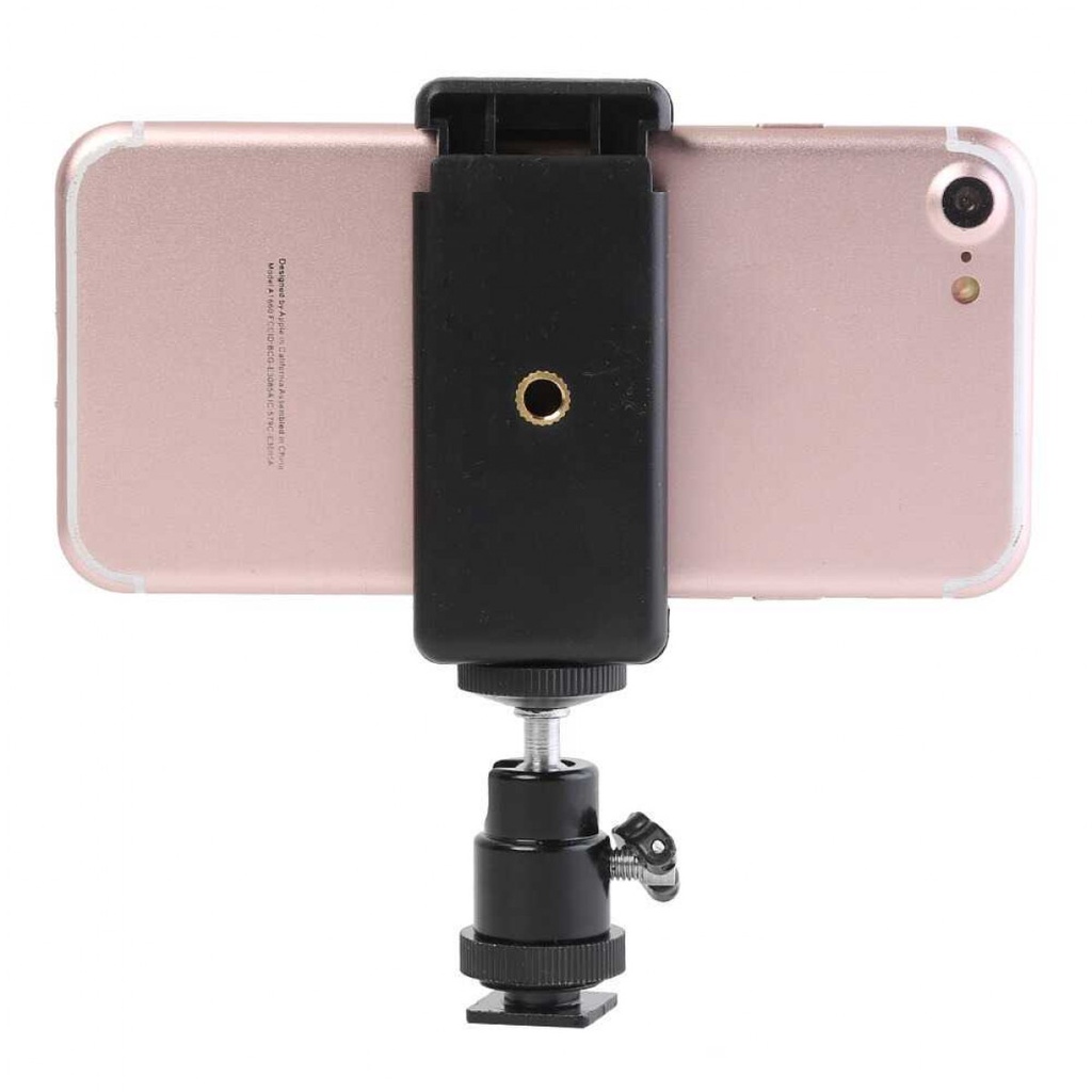 Dudukan Hot Shoe Kamera Serbaguna Smartphone Holder Bracket Mount