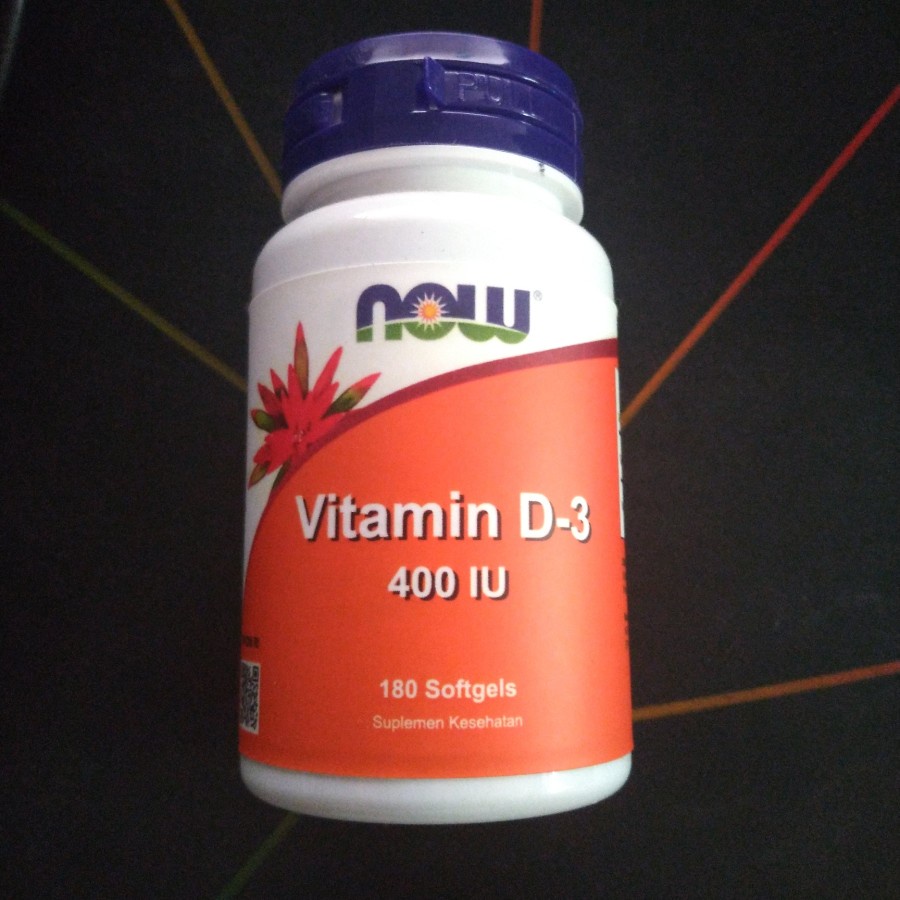 NOW FOODS Vitamin D3 400 IU 180 softgel - Vit D MADE IN USA 400IU