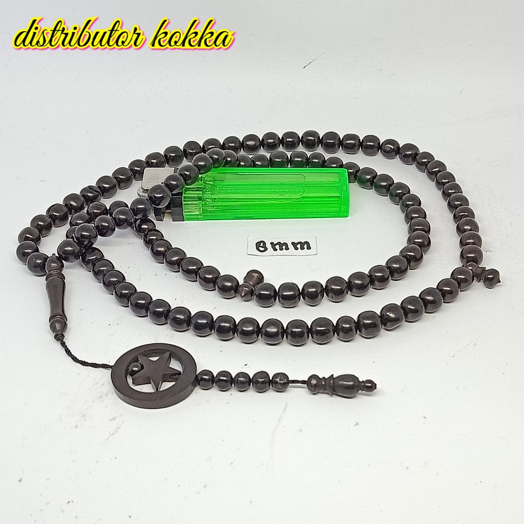 ( SUPER MURAH ) Tasbih Kokka kaukah kaokah fukakah koka bulan bintang 8,5 hitam