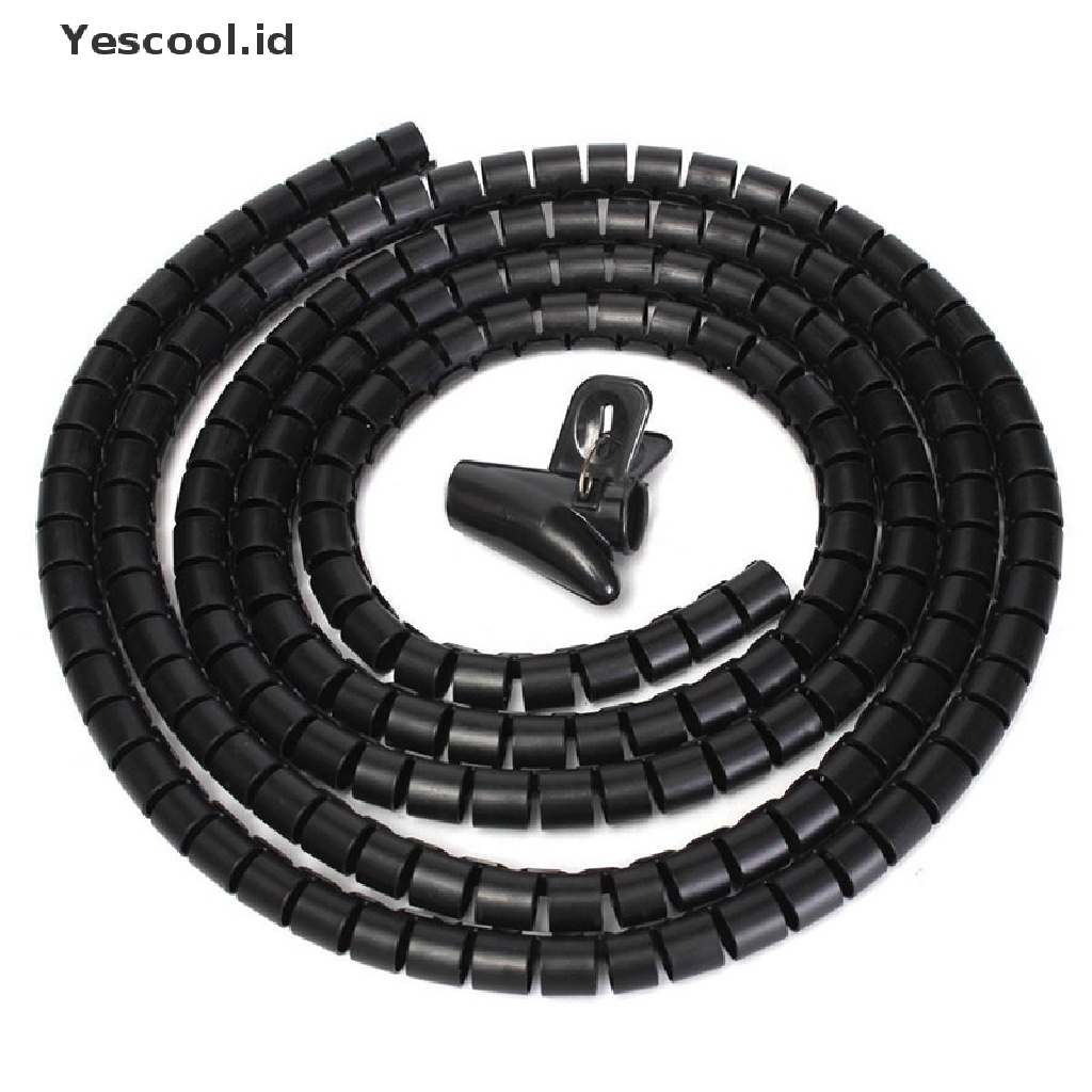 (Yescool) Selang Spiral Pelindung Kabel Panjang 1M Diameter 8mm