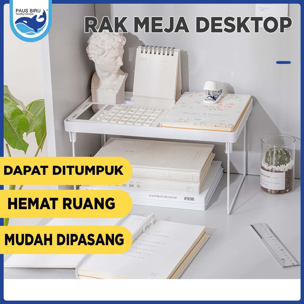 Jual Rak Meja Stationery Desktop Storage Rak Lipat Penyimpanan Buku Atk Meja Kantor Rak Meja 2338