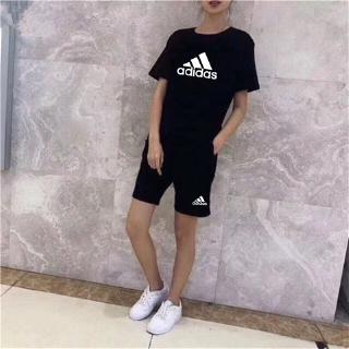 Adidas Setelan Kaos  T shirt Lengan  Pendek  celana Panjang 