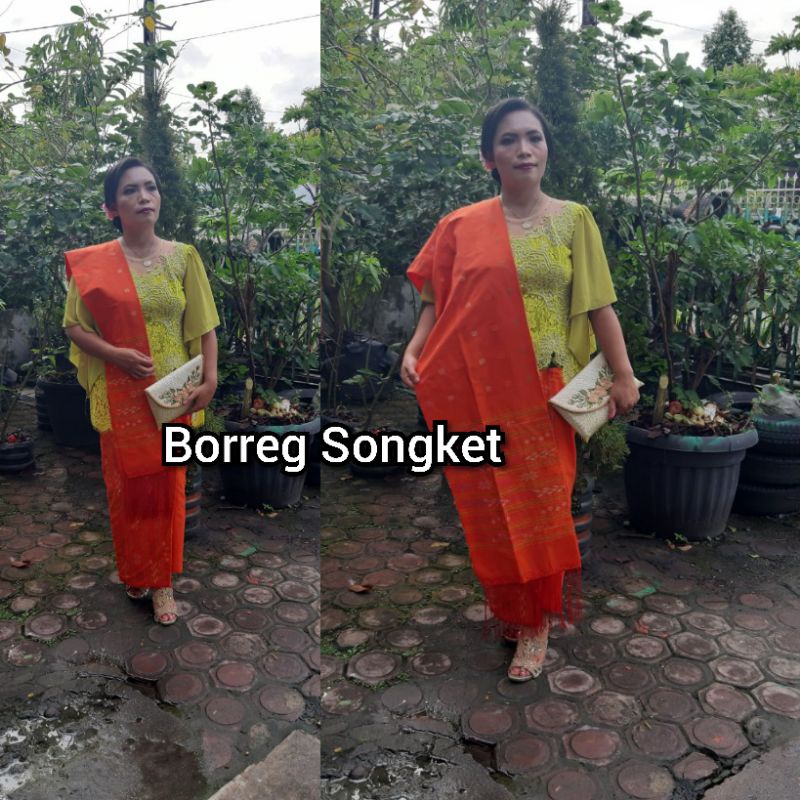 KAIN TENUN KHAS BATAK SADUM SIPITOK ATBM SONGKET MERAH ORANG HITAM