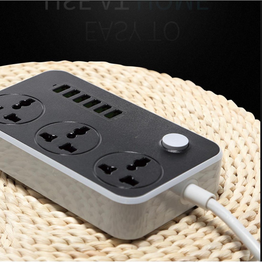 Stop Kontak Colokan Multiguna Multifungsi Kabel Smart Power Socket High Quality 6 USB PORT YS