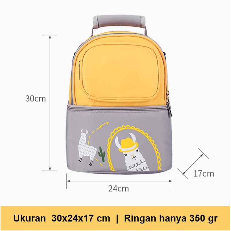 LIGERA Cooler Backpack Tas ASI Bayi Waterproof Diaper Bag Tas Lunch Bekal Multifungsi High Quality