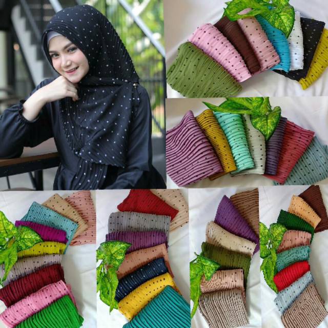 Segi Empat Polka Plisket