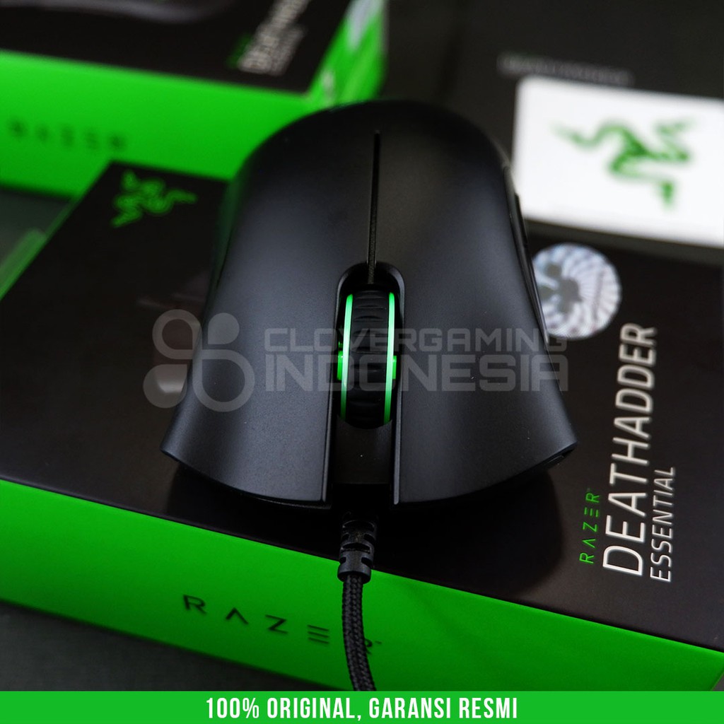 Razer Deathadder Essential Gaming Mouse - ORIGINAL ASLI GARANSI RESMI RAZER INDONESIA BUKAN OEM BUKAN KW DA Essential