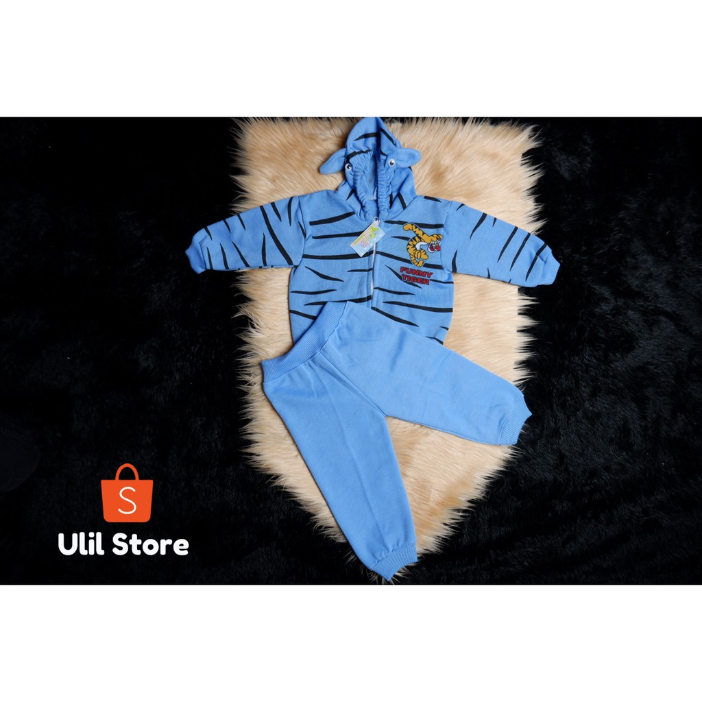 Setelan Jaket Bayi Anak 3-18 Bulan, Setelan Jaket Motif Tiger, Best Seller-6