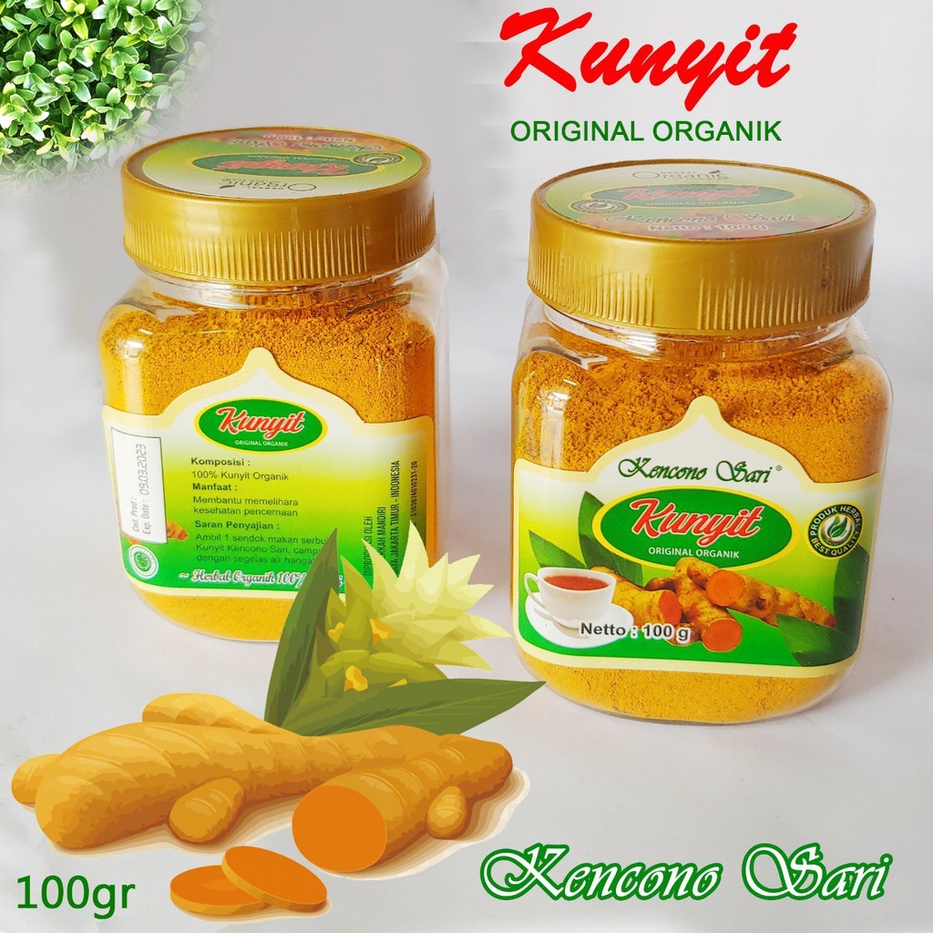 

Kunyit Serbuk Organik Kencono Sari 100gr Original 100%