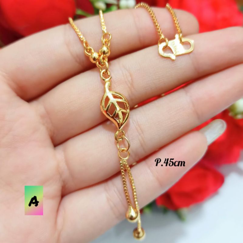 TITANIUM Kalung Dewasa koye Jurai plat ukir logam emas Korea tidak karat