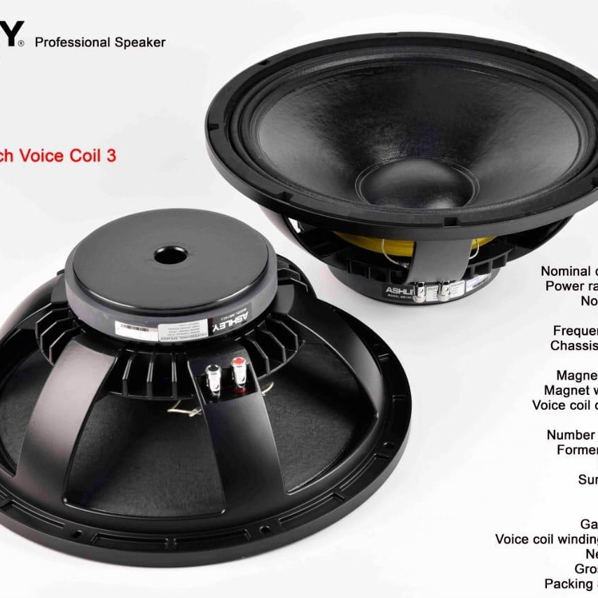 Speaker Component Ashley MB15C3 Original Woofer 15 inch