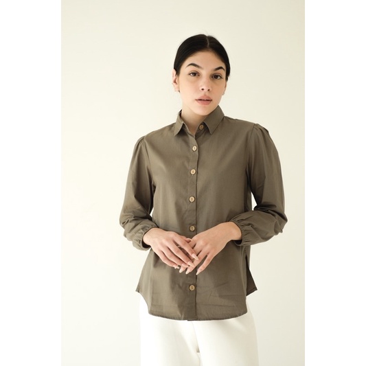 Polaidn Myra Blouse Longsleeve - Kemeja Wanita - Kemeja Lengan Panjang-BEETLE