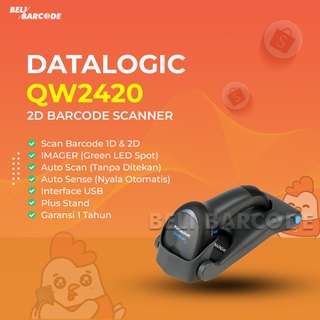 Barcode Scanner Datalogic QW 2420 Scanner Imager 2D Portable Plus Stand