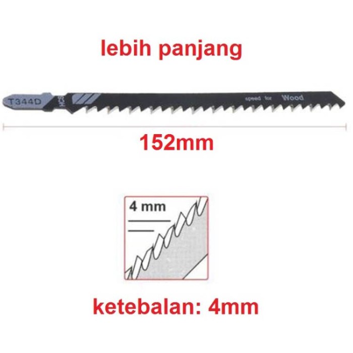 Mata Jig Saw Mata Gergaji Panjang 13cm Jigsaw Hcs Reciprocating MATA JIGSAW