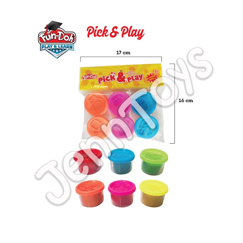 JennToys - Mainan Lilin Mainan Edukasi Fun-doh Refill Mainan Anak Fun doh - Fundoh Pick And Play