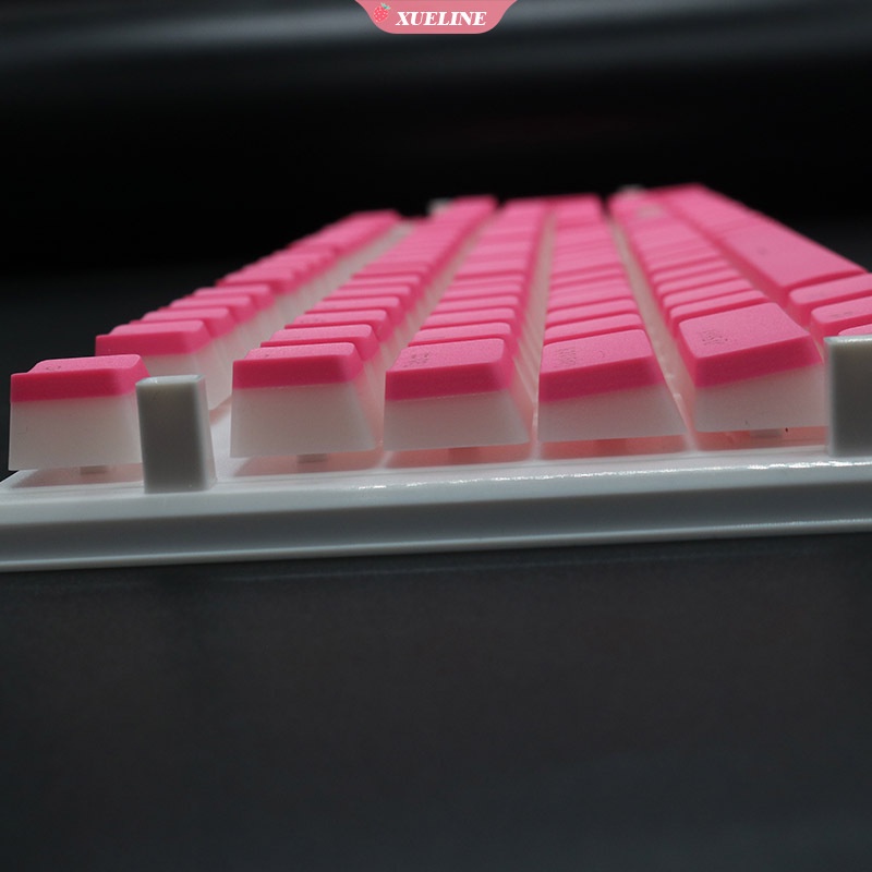 108pcs / Set Skin Pudding Cream Pbt108 Dua Warna Translucent Untuk Keyboard Mekanik