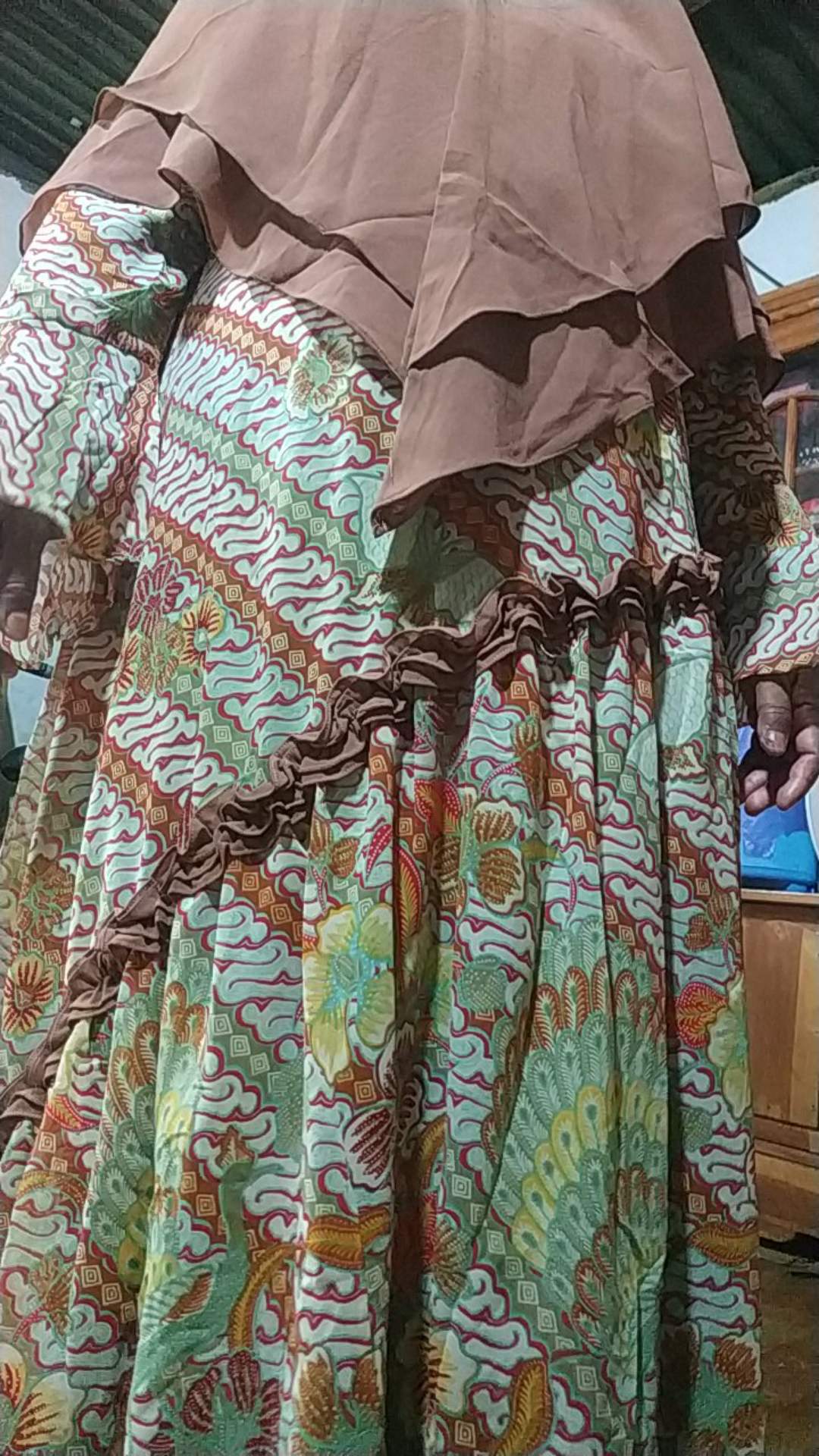 Shabiyan 01 Gamis Ceruty Batik Set Khimar