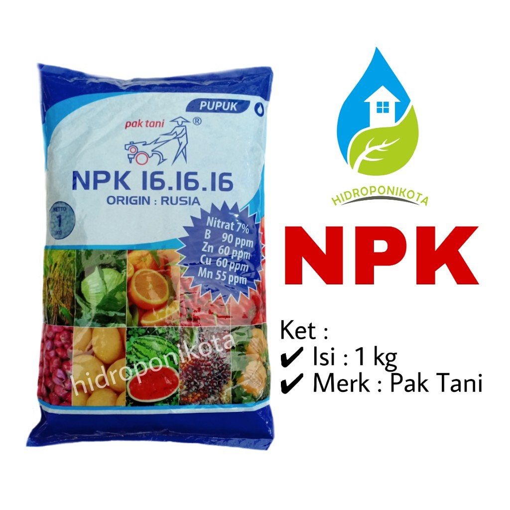 pupuk NPK pak tani 1 kg - NPK 16 16 16