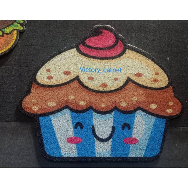 Keset Mie Bihun Printing Lucu Gambar Cup Cake Custom