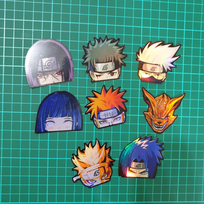

Sticker Hologram Anime - Set Naruto 8pcs