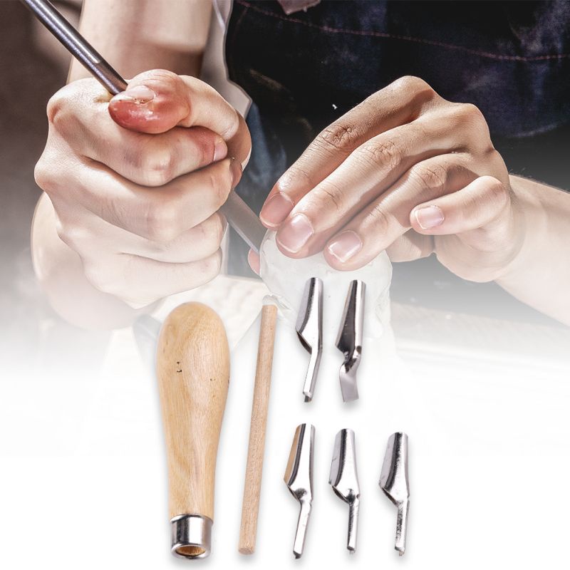 Lino Cutter Set 5 Alat Ukir Pahat Ukir Lino Carving Tools