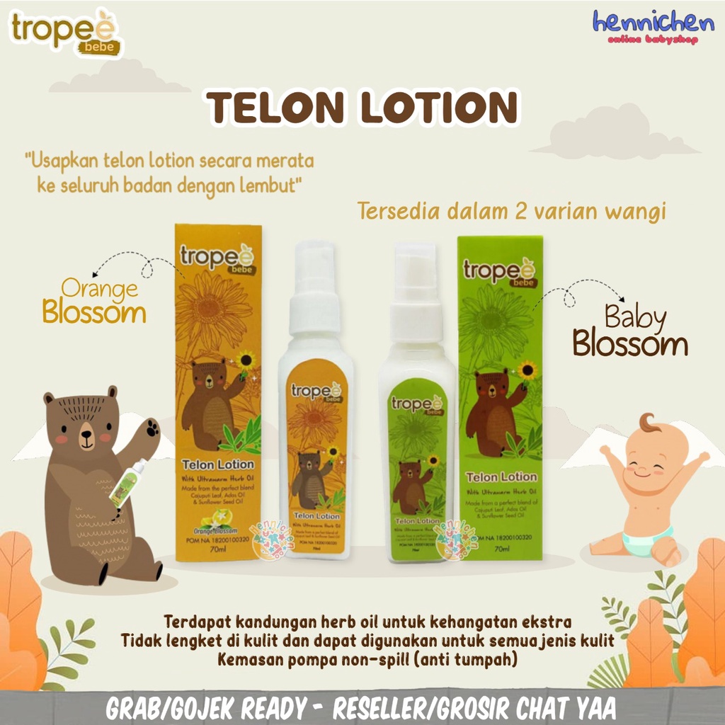 Tropee Bebe - Telon Bayi Minyak Telon Lotion Orange Blossom Baby Blossom 70 ml