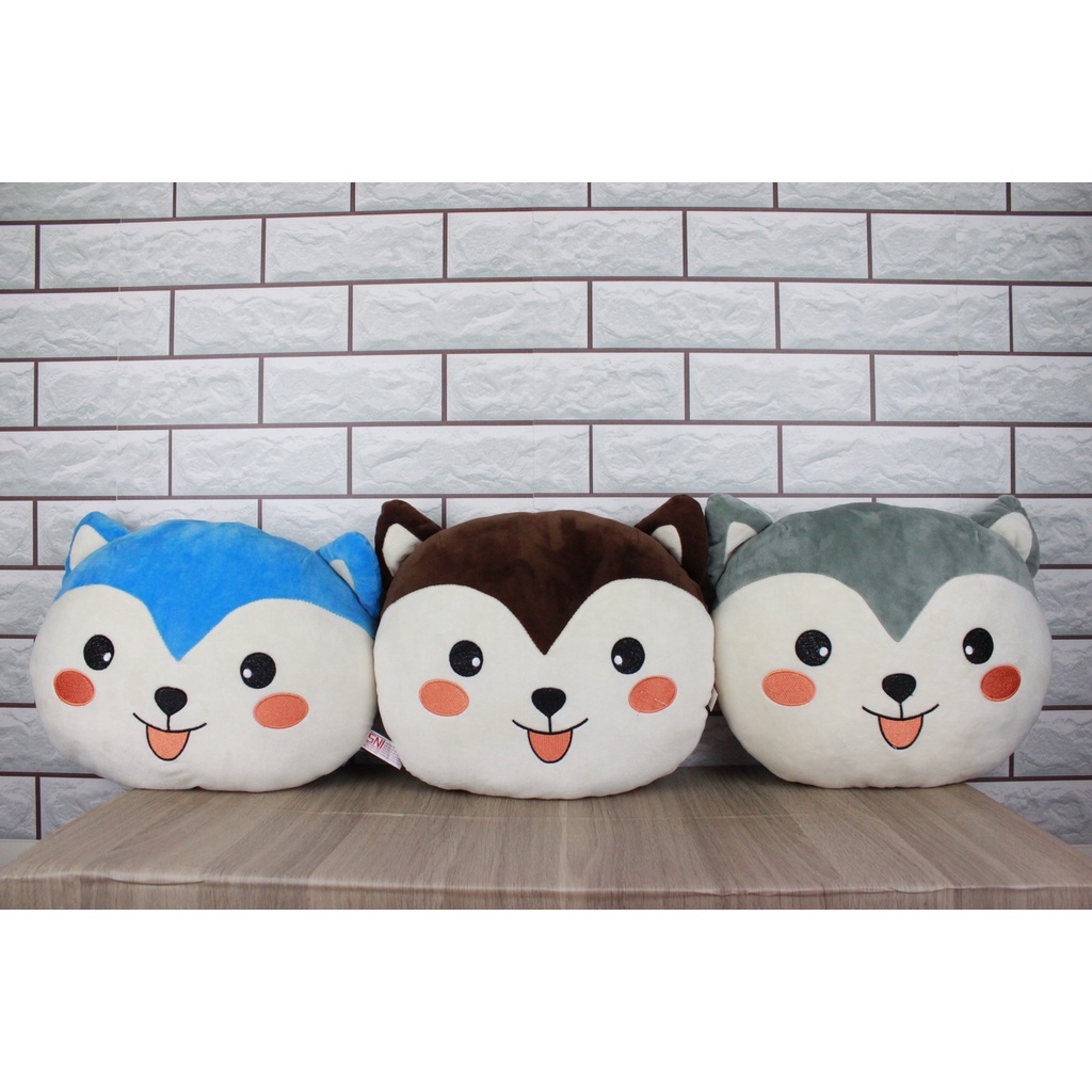 Bantal Sofa Baby Husky, Cute Baby Husky Cushion 3 Colours