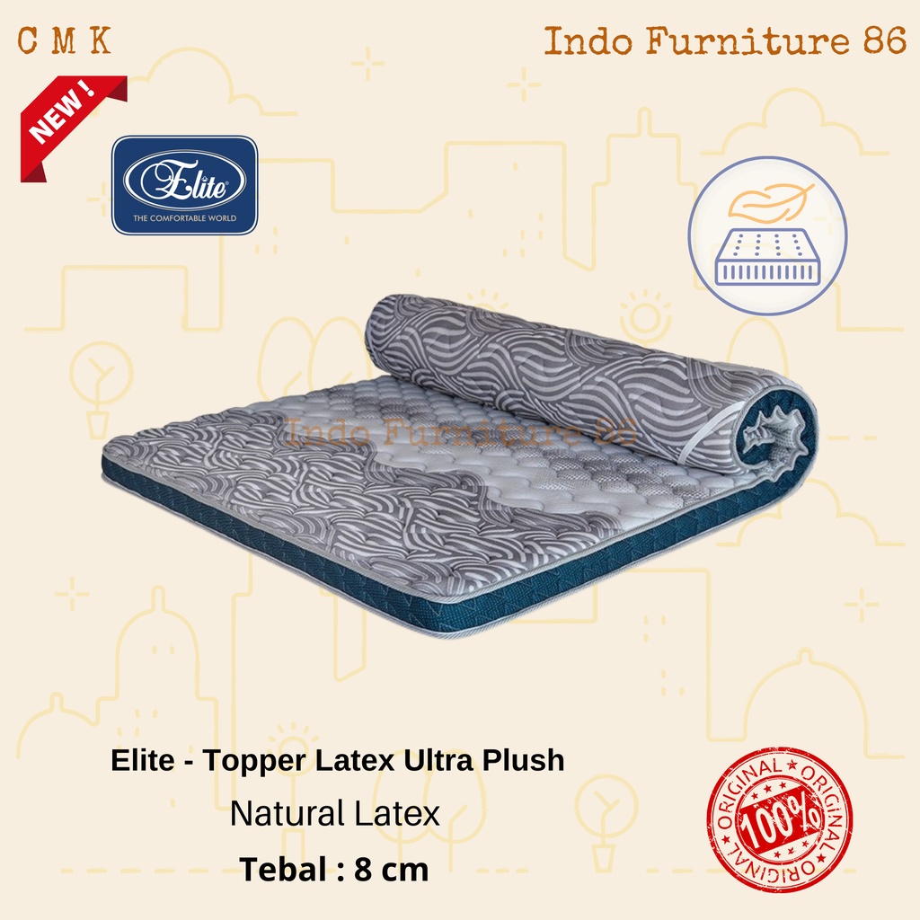 Elite Topper Latex Uk 180 x 200 Cm Ultra Plush / Matras Latex / Topper Elite / Topper Elite Latex Ul
