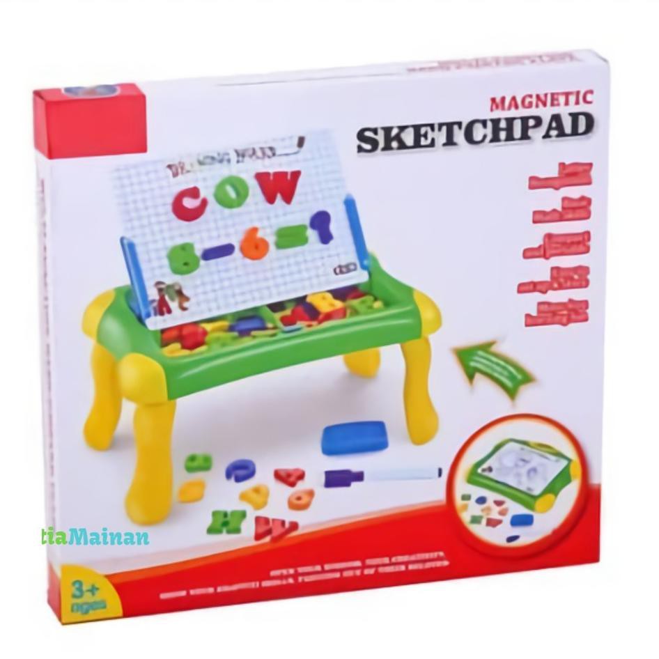 

Buruan!!!-157 Mainan Edukasi Anak Papan Tulis Magnet Magnetic Sketchpad Board Menggambar 2 in 1 BS