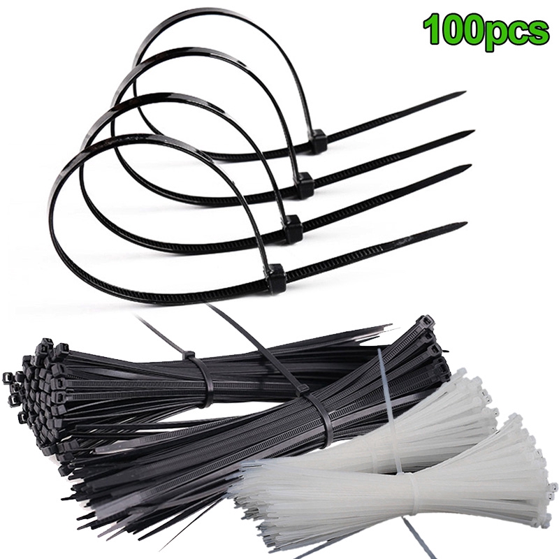 [100Pcs] [Premium Self-Locking Nylon Zip Ties] [Nylon Cable Wire Ties Perfect for Tying Cables, Wires, Organization]