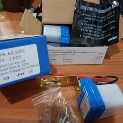 Sensor Cahaya Photo Foto Cell SB 3A/6A/10A model SMC, cantumkan ampere yang diinginkan