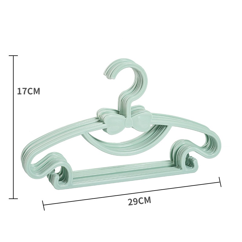 Gantungan Baju Anak/ Isi 5 pcs Hanger Multifungsi Warna Warni/bahan PP 29CM (B290)