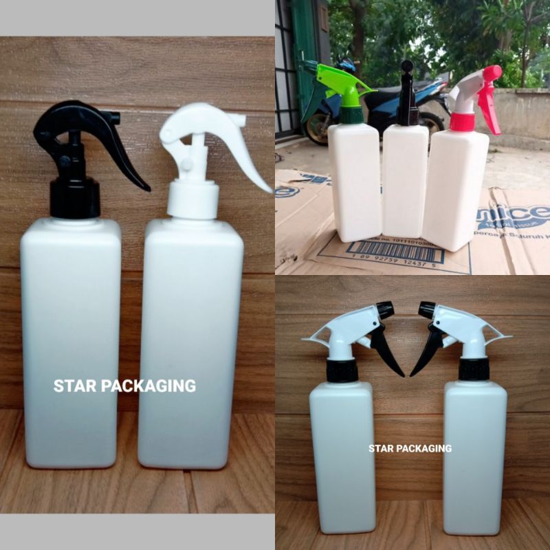 Botol Spray 500ml Kotak Putih Susu Botol Spray Trigger 500ml Putih Kotak HDPE Tebal