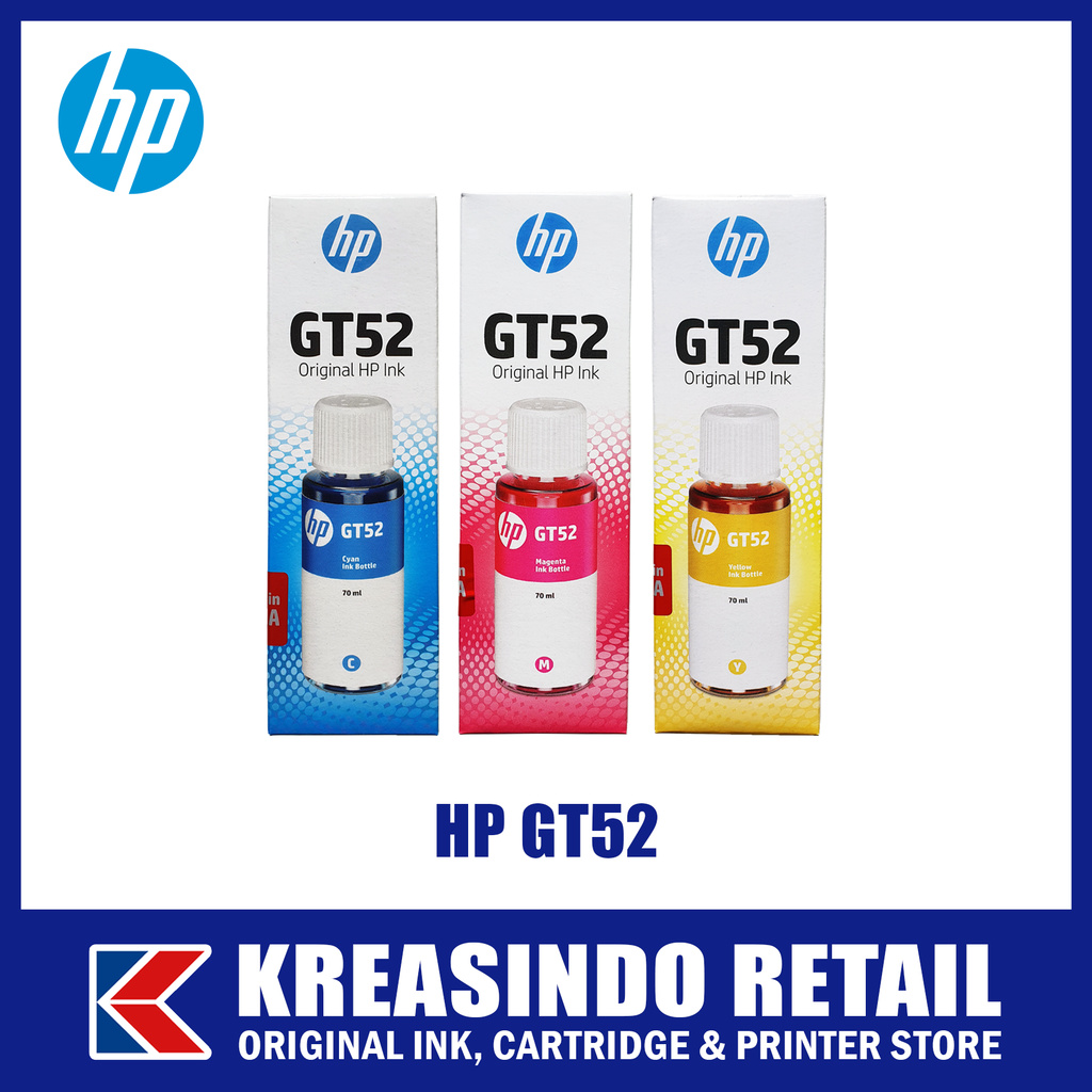 Tinta HP GT52 Original (Cyan, Magenta, Yellow)