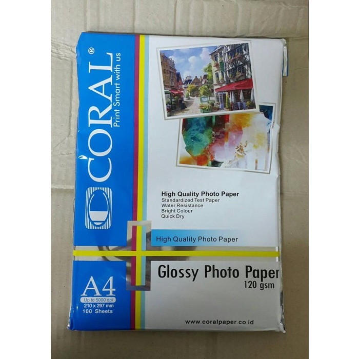 

Kertas | Glossy Photo Paper A4 120 Gsm Coral Kualitas Terbaik