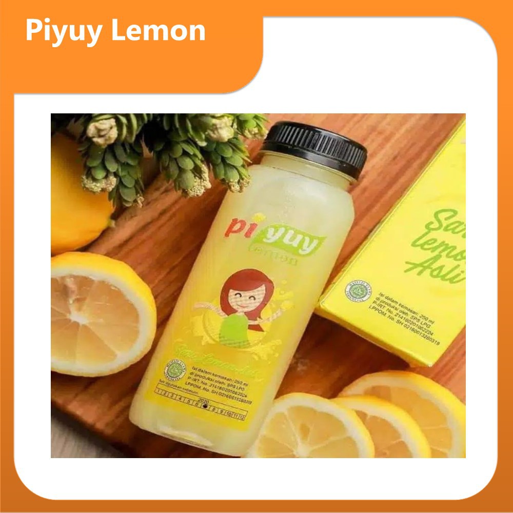 

Piyuy Lemon Asli Sari Lemon Tanpa Pengawet Isi 250 ml Bisa COD