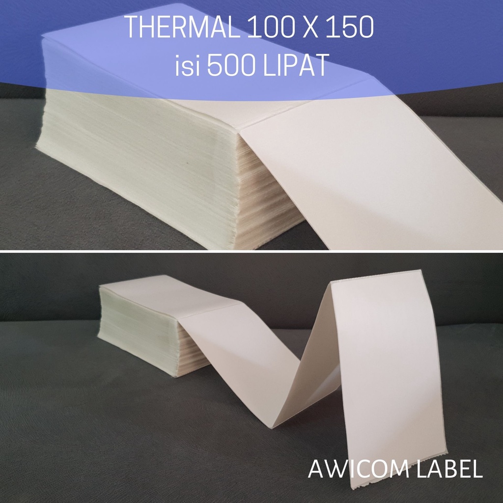 

RB [Kemasan LIPAT] Label Thermal 100x150 ukuran A6 isi 500