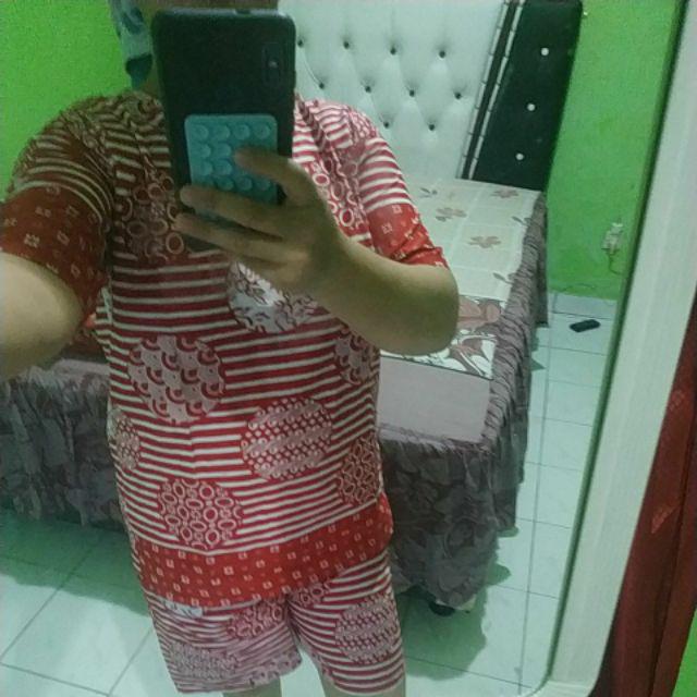 Setelan Batik Unggul Jaya Setelan Batik Celana Pendek Setelan Atasan Batik Babydol Piyama Pekalongan