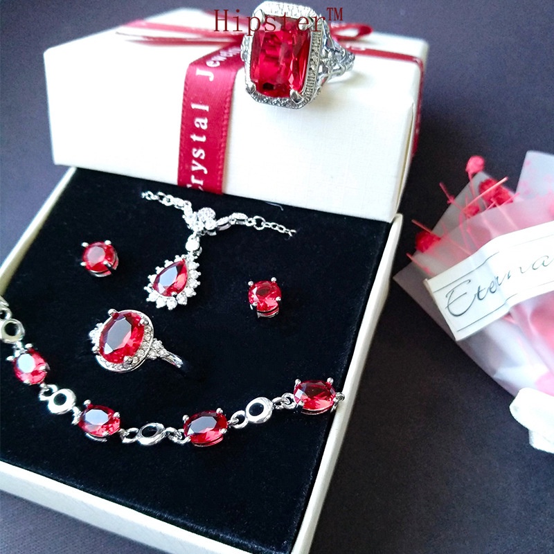 New Hot Selling Fashion Ruby the Crystal Set Five-Piece Set